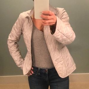 Burberry Quilted Jacket + Burberry Clutch